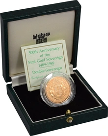 1989 Proof £2 Gold Coin Double Sovereign Gold Coin 500th Anniversary Boxed