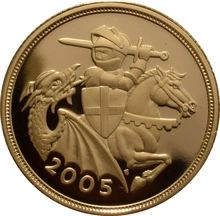 2005 Proof Gold Sovereign Boxed