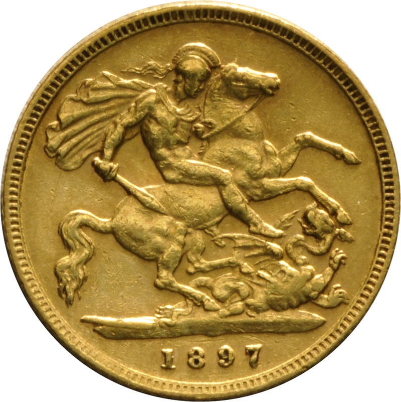 1897 Gold Half Sovereign Queen Victoria Old Head
