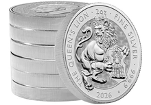 2026 Queen's Lion - Tudor Beasts 2oz Silver Coin