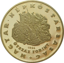 1966 Proof Hungarian 500 Forint Gold Coin Zrínyi Miklós