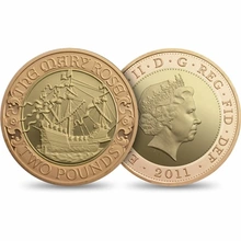 2011 Proof £2 Gold Coin Mary Rose Boxed