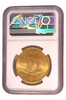 1909 $20 Gold Coin Double Eagle St Gaudens Head San Francisco NGC MS63+