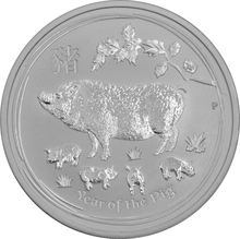 2019 Year of the Pig Silver Coin 1/2oz Perth Mint Australian Lunar Series