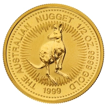 1999 1/2oz Australian Kangaroo Gold Nugget Coin