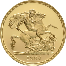 1980 Proof Gold Sovereign 4 Coin Set Boxed