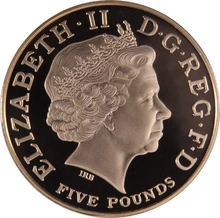 2005 Proof Gold £5 Coin Quintuple Sovereign Battle of Trafalgar
