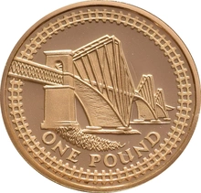 2004 Proof Gold 1 Pound Coin Forth Bridge Boxed