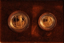 1988 Proof Gold Britannia 2 Coin Set Boxed