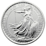 2018 1oz Silver Britannia Coin Dog Privy Edge