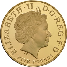 2005 - Gold Five Pound Proof Coin, Horatio Nelson