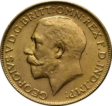 1918 Gold Sovereign Coin George V India