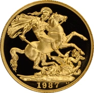1987 Proof £2 Coin Gold Double Sovereign
