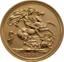 2006 Gold Half Sovereign Elizabeth II Fourth Head