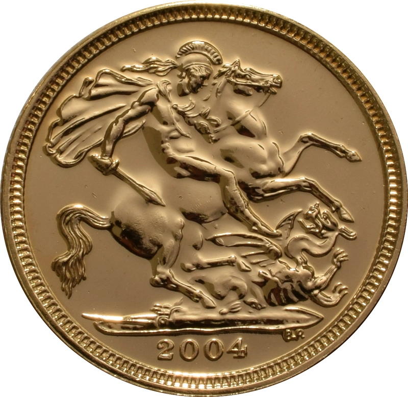 2004 Gold Half Sovereign Elizabeth II Fourth Head