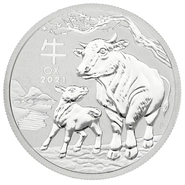 2021 Year of the Ox Silver Coin 1/2oz Perth Mint Australian Lunar Series