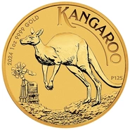 2024 1oz Australian Kangaroo Gold Nugget Coin