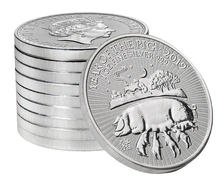 2019 Year of the Pig Silver Coin 1oz Royal Mint Lunar Series