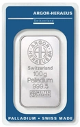 100g Palladium Bar Argor-Heraeus