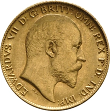 1908 Gold Half Sovereign Edward VII