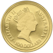 1988 Proof Australian Kangaroo Gold Nugget Coin 1oz