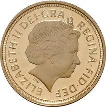 2004 Gold Half Sovereign Elizabeth II Fourth Head - Proof no box