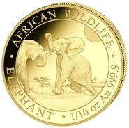 2024 1/10oz Somalian Elephant Gold Coin