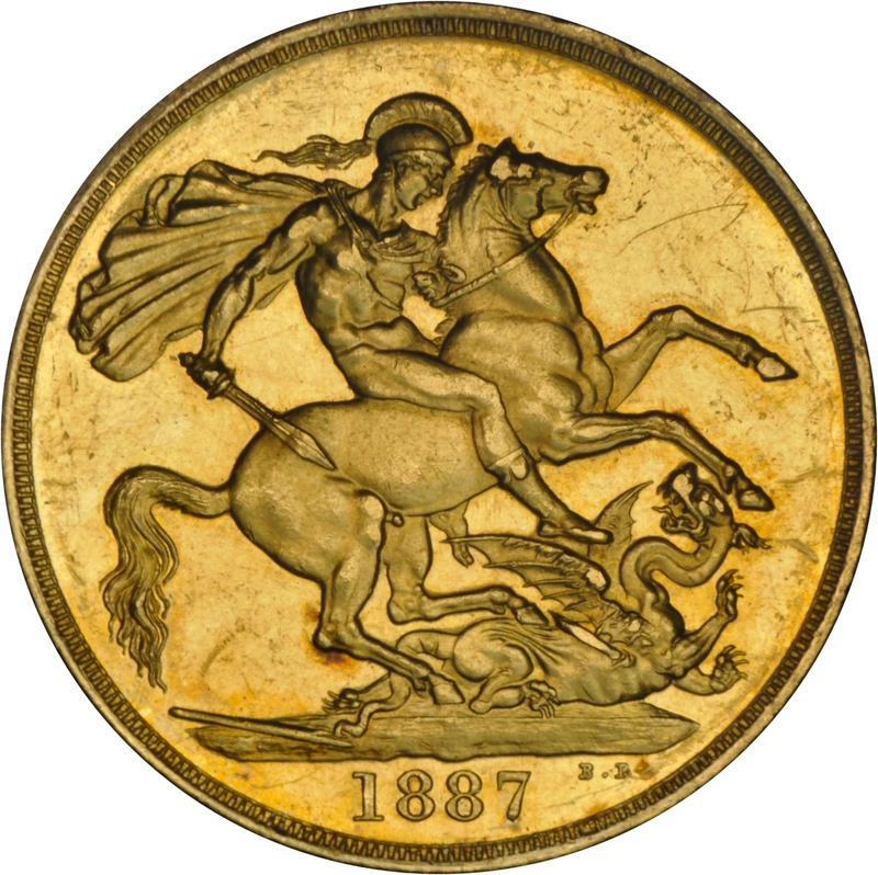 1887 £2 Coin Gold Double Sovereign Victoria Jubilee Head NGC MS60
