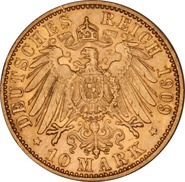 10 Mark German Willem II 1890-1912