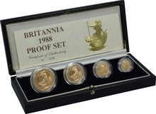 1988 Proof Gold Britannia 4 Coin Set Boxed