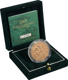 2001 Gold £5 Coin Brilliant Uncirculated Boxed