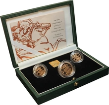 2000 Proof Gold Sovereign 3 Coin Set Boxed