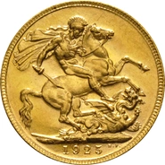 1925 Gold Sovereign Coin George V Melbourne