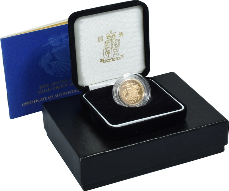2005 Proof Gold Sovereign Boxed
