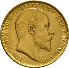 1910 Gold Sovereign Coin Edward VII Melbourne