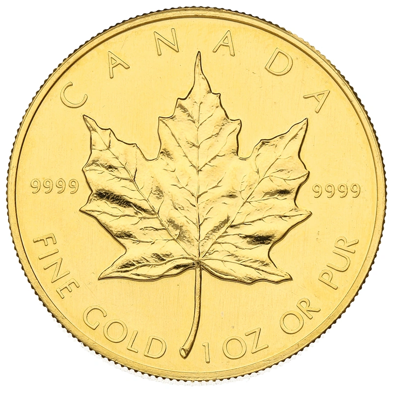 1989 Canadian Maple Leaf Gold Coin 1oz