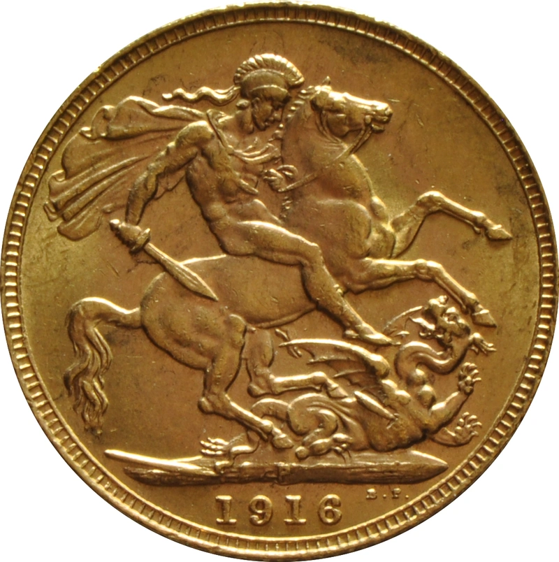 1916 Gold Sovereign Coin George V Perth