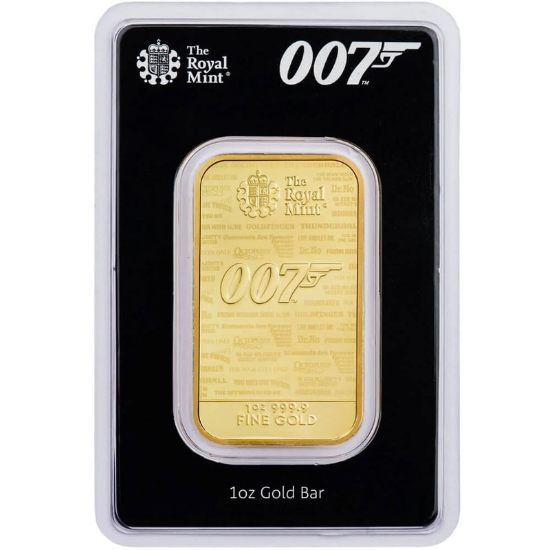 1oz James Bond 007 Gold Bar