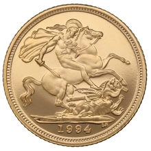 1994 Proof Gold Half Sovereign Boxed