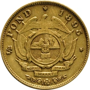 1895 1/2 Pond Gold Coin South Africa