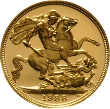 1988 Proof Gold Sovereign 3 Coin Set Boxed