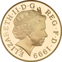 2000 - Gold Five Pound Proof Coin with £50 note, Millennium