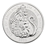 2022 Lion of England Silver Coin Tudor Beasts 2oz