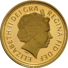 2003 Proof Gold Half Sovereign Elizabeth II Fourth Head