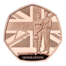 2023 Proof 50p Gold Coin 75 Years of the Windrush Generation Boxed