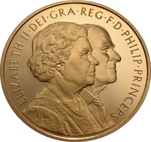 2007 - Gold Five Pound Proof Coin, Diamond Wedding