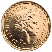 Gold Half Sovereign Elizabeth II Fourth Head