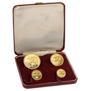 1973 Proof Isle of Man Gold Sovereign 4 Coin Set Boxed