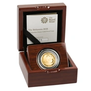 2018 Proof 1/4oz Gold Britannia Coin Boxed