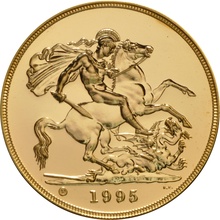 1995 - Gold £5 Brilliant Uncirculated Coin